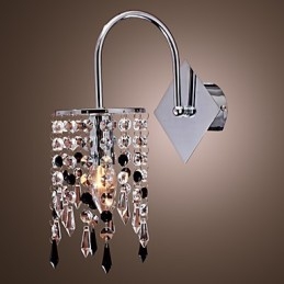 Aplique de pared con elegante gota de cristal