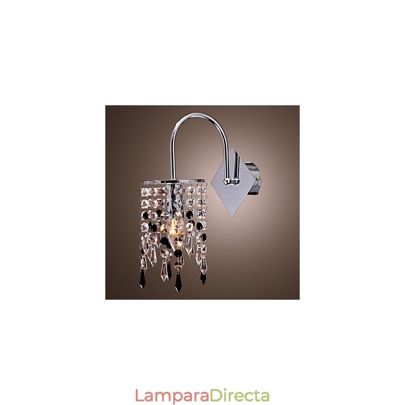 Aplique de pared con elegante gota de cristal