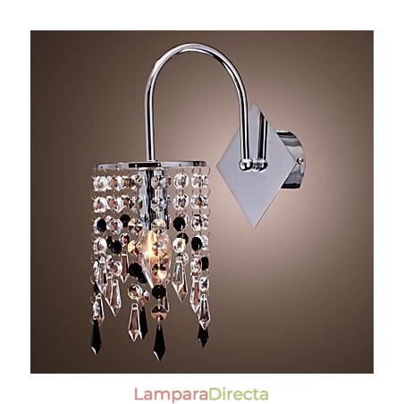 Aplique de pared con elegante gota de cristal Aplique de pared con elegante gota de cristal
