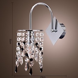 Aplique de pared con elegante gota de cristal