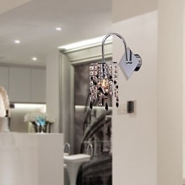 Aplique de pared con elegante gota de cristal