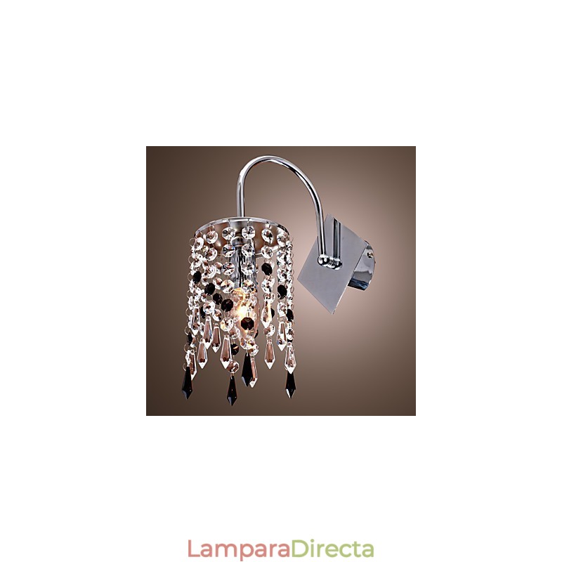 Aplique de pared con elegante gota de cristal