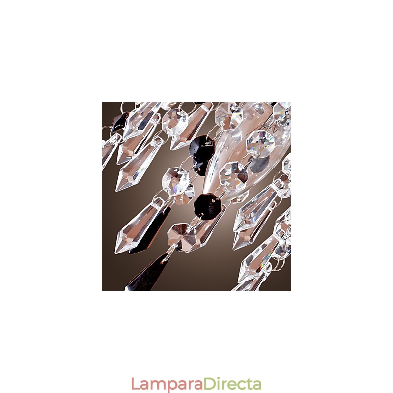 Aplique de pared con elegante gota de cristal