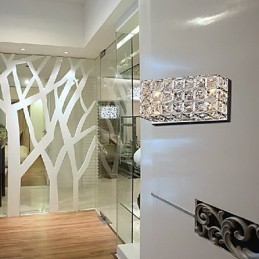 Aplique de pared cuadrado de cristal en proceso de galvanoplastia