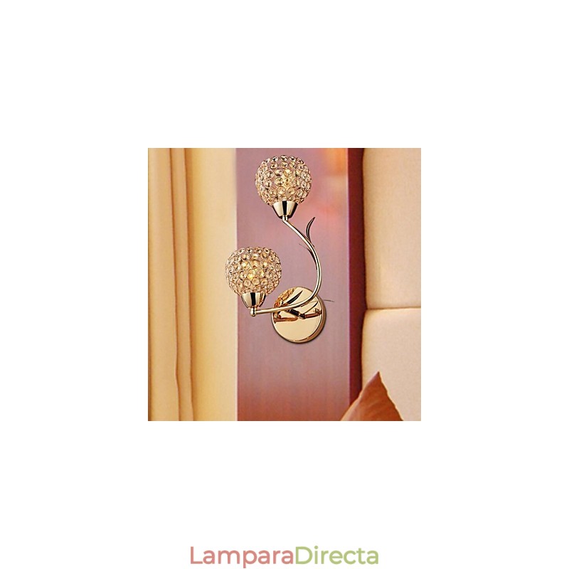 Apliques de pared de cristal, luces de pared de lectura, modernos y contemporáneos de metal