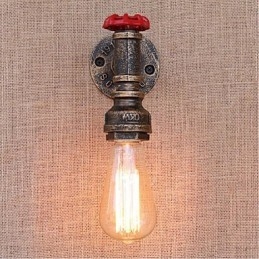 Lámpara de pared pequeña decorativa con pipa de agua sencilla y nostálgica