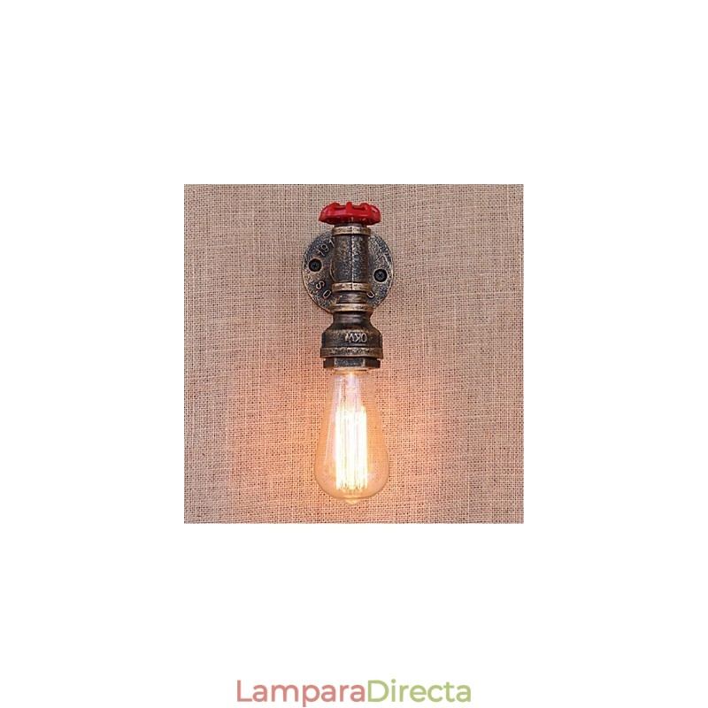 Lámpara de pared pequeña decorativa con pipa de agua sencilla y nostálgica