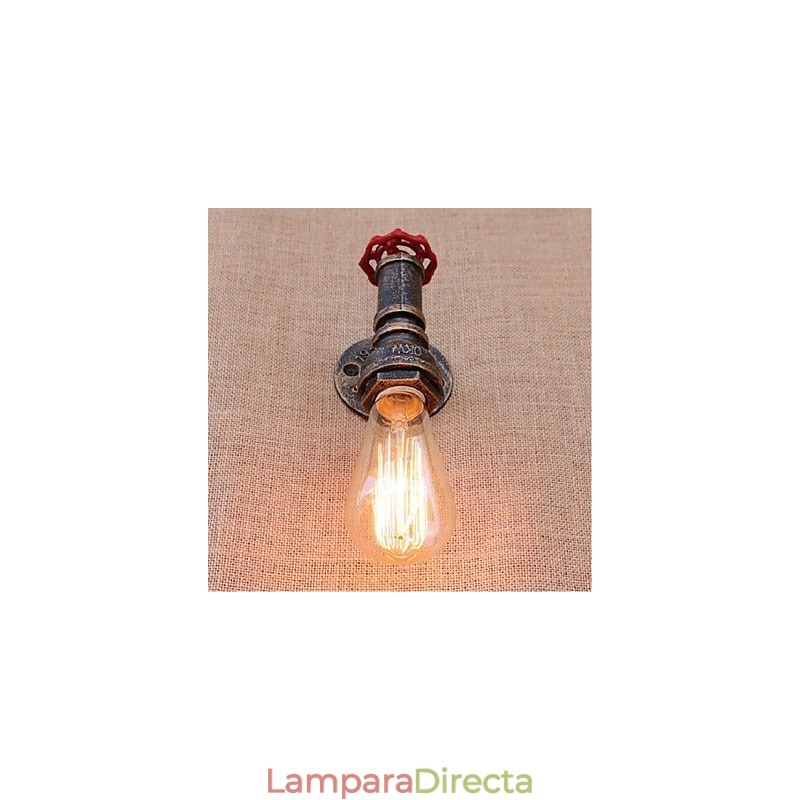 Lámpara de pared pequeña decorativa con pipa de agua sencilla y nostálgica
