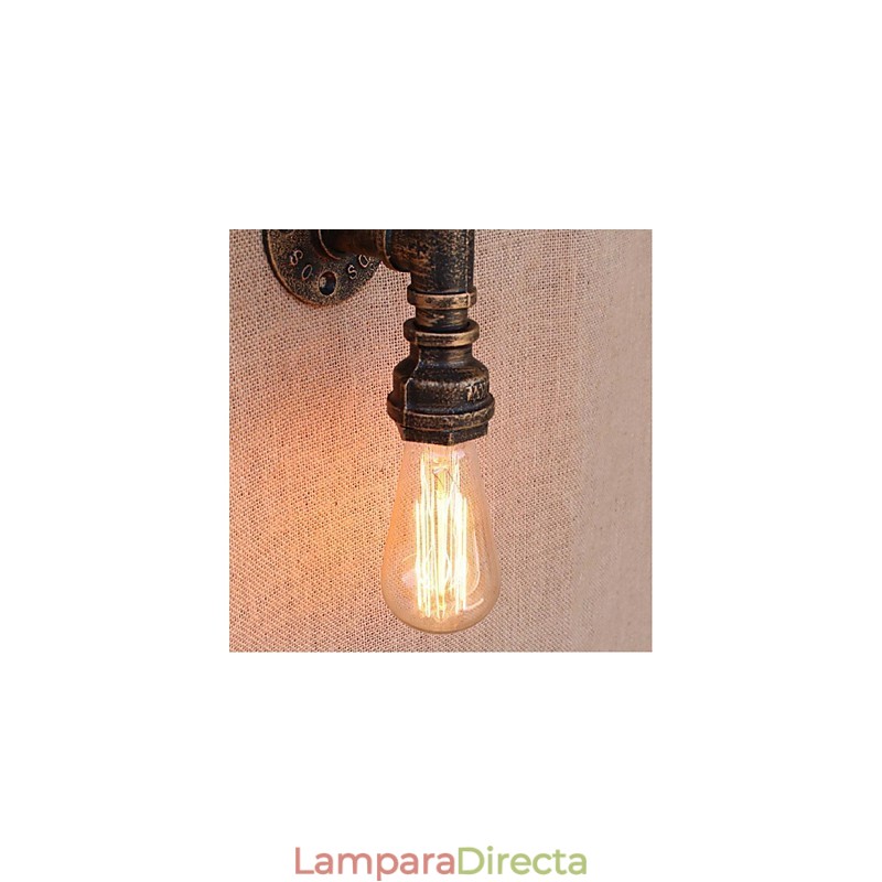 Lámpara de pared pequeña decorativa con pipa de agua sencilla y nostálgica