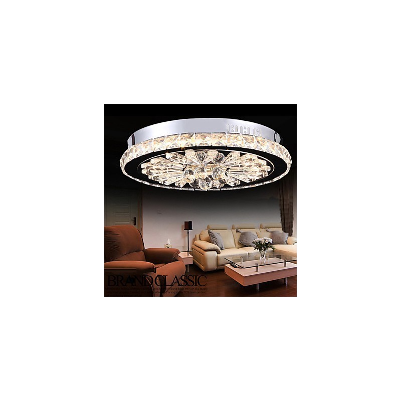 Lámpara de cristal empotrada moderna y contemporánea para sala de estar, cama, comedor, niños, metal