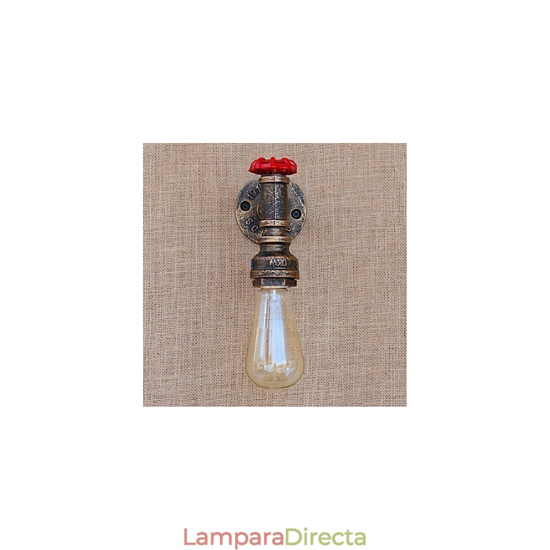 Lámpara de pared pequeña decorativa con pipa de agua sencilla y nostálgica