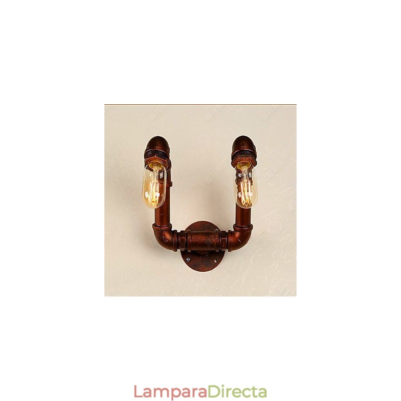 Lámpara de pared estilo americano con forma de barra Xiang para dormitorio, pasillo, tubería de agua, lámpara de pared de hierro industrial retro