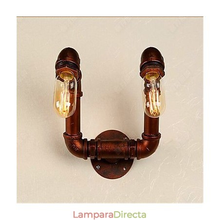Lámpara de pared estilo americano con forma de barra Xiang para dormitorio, pasillo, tubería de agua, lámpara de pared de hierro industrial retro Lámpara de pared estilo americano con forma de barra Xiang para dormitorio, pasillo, tubería de agua, lámpara de pared de hierro industrial retro