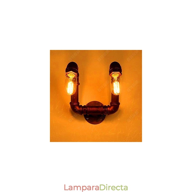 Lámpara de pared estilo americano con forma de barra Xiang para dormitorio, pasillo, tubería de agua, lámpara de pared de hierro industrial retro