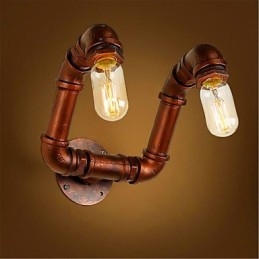 Lámpara de pared estilo americano con forma de barra Xiang para dormitorio, pasillo, tubería de agua, lámpara de pared de hierro industrial retro