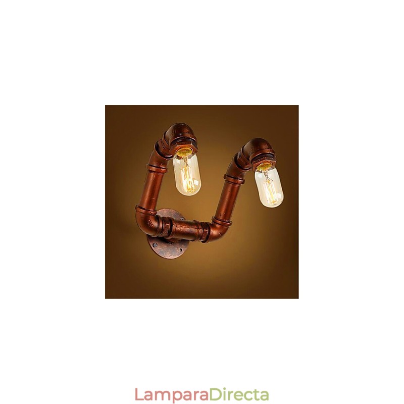 Lámpara de pared estilo americano con forma de barra Xiang para dormitorio, pasillo, tubería de agua, lámpara de pared de hierro industrial retro