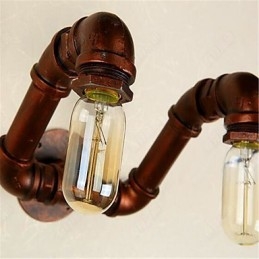 Lámpara de pared estilo americano con forma de barra Xiang para dormitorio, pasillo, tubería de agua, lámpara de pared de hierro industrial retro