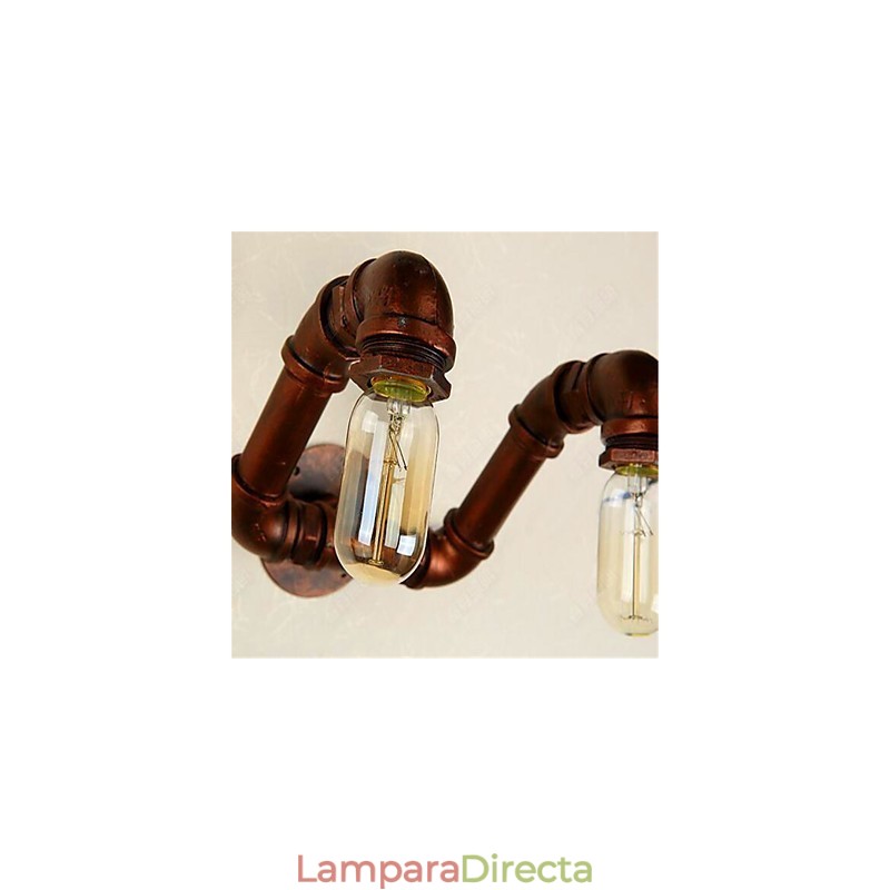 Lámpara de pared estilo americano con forma de barra Xiang para dormitorio, pasillo, tubería de agua, lámpara de pared de hierro industrial retro