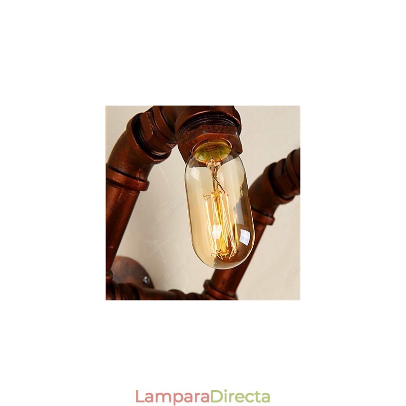 Lámpara de pared estilo americano con forma de barra Xiang para dormitorio, pasillo, tubería de agua, lámpara de pared de hierro industrial retro