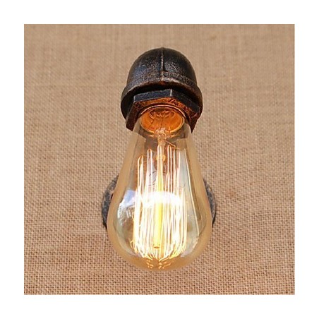 Lámpara de pared pequeña decorativa con pipa de agua sencilla y nostálgica Lámpara de pared pequeña decorativa con pipa de agua sencilla y nostálgica