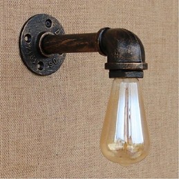 Lámpara de pared pequeña decorativa con pipa de agua sencilla y nostálgica