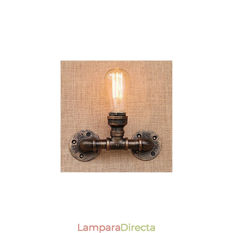 Lámpara de pared pequeña decorativa con pipa de agua sencilla y nostálgica