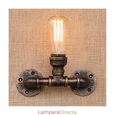 Lámpara de pared pequeña decorativa con pipa de agua sencilla y nostálgica Lámpara de pared pequeña decorativa con pipa de agua sencilla y nostálgica