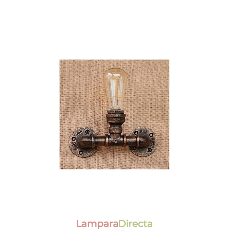 Lámpara de pared pequeña decorativa con pipa de agua sencilla y nostálgica