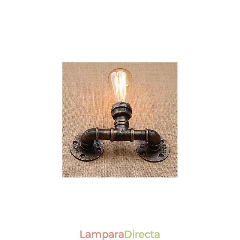 Lámpara de pared pequeña decorativa con pipa de agua sencilla y nostálgica