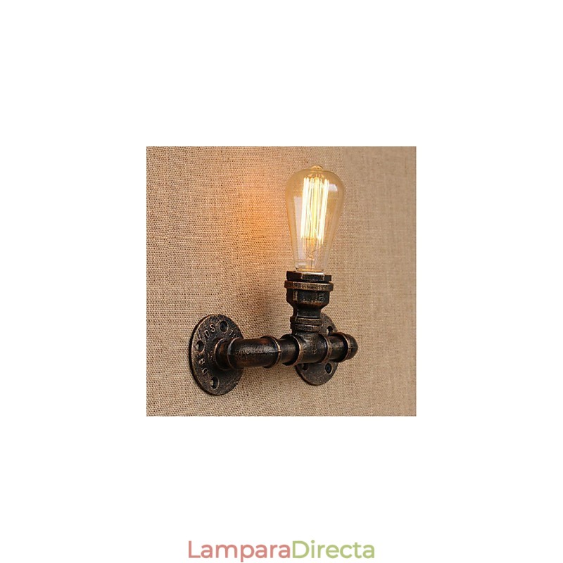 Lámpara de pared pequeña decorativa con pipa de agua sencilla y nostálgica