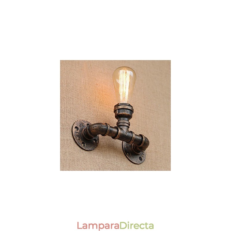 Lámpara de pared pequeña decorativa con pipa de agua sencilla y nostálgica