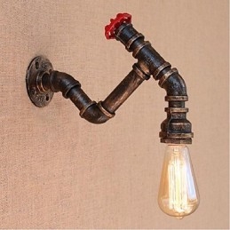 Lámpara de pared pequeña decorativa con pipa de agua sencilla y nostálgica