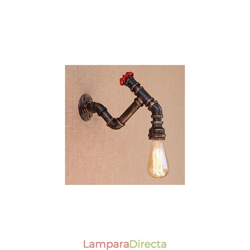 Lámpara de pared pequeña decorativa con pipa de agua sencilla y nostálgica