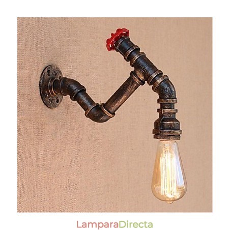 Lámpara de pared pequeña decorativa con pipa de agua sencilla y nostálgica Lámpara de pared pequeña decorativa con pipa de agua sencilla y nostálgica