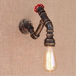 Lámpara de pared pequeña decorativa con pipa de agua sencilla y nostálgica