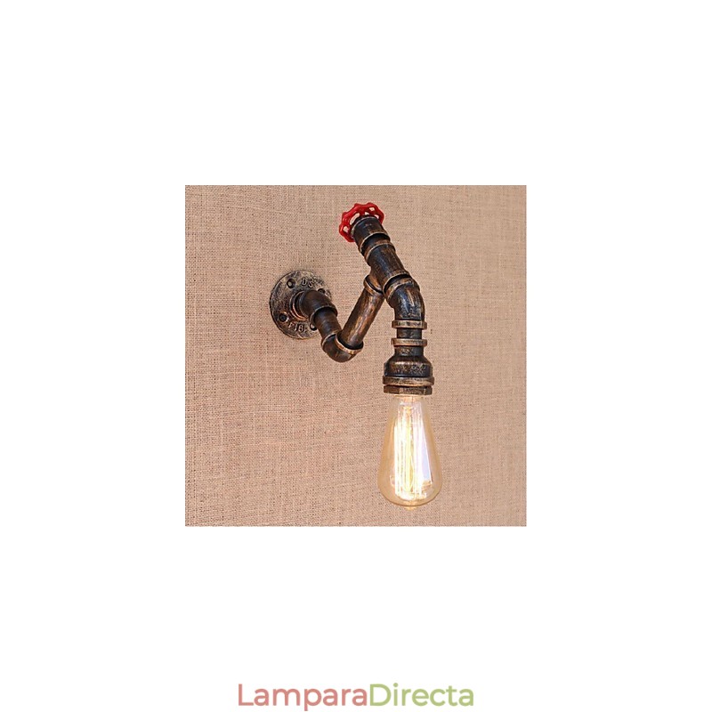 Lámpara de pared pequeña decorativa con pipa de agua sencilla y nostálgica