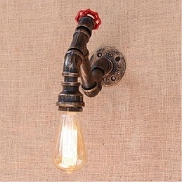 Lámpara de pared pequeña decorativa con pipa de agua sencilla y nostálgica