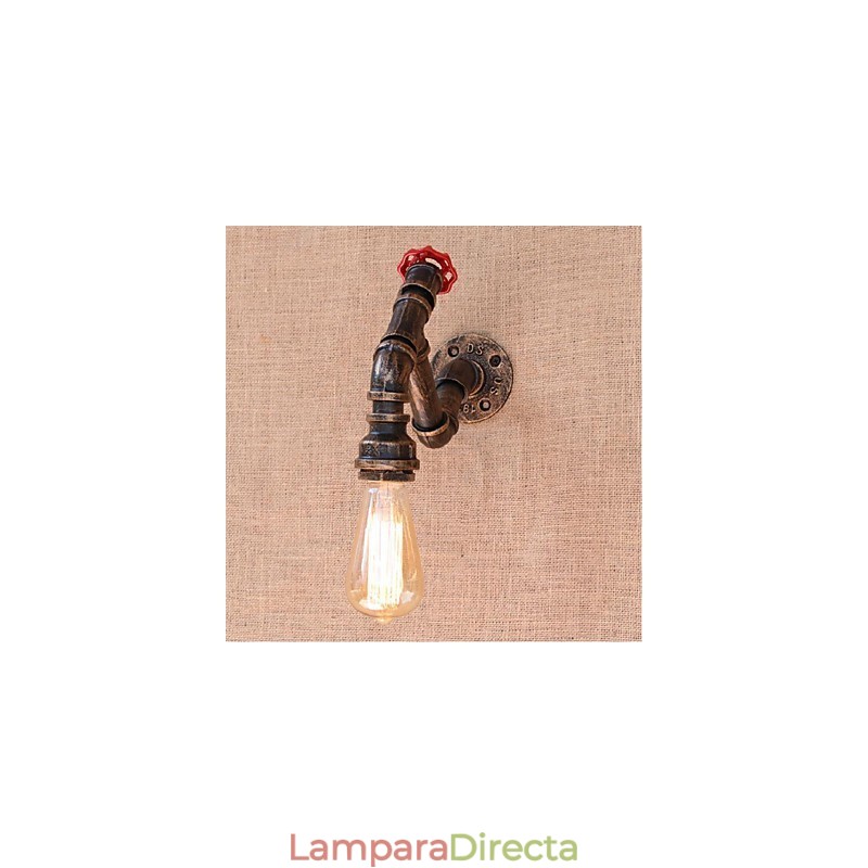 Lámpara de pared pequeña decorativa con pipa de agua sencilla y nostálgica