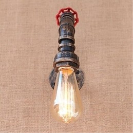 Lámpara de pared pequeña decorativa con pipa de agua sencilla y nostálgica