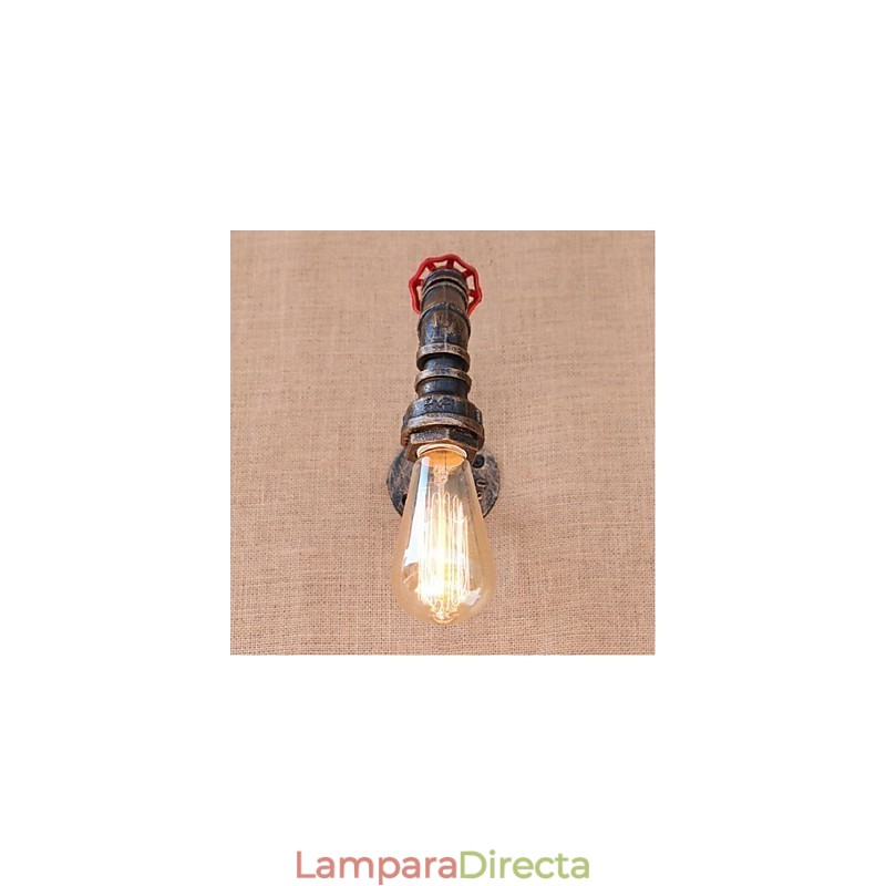 Lámpara de pared pequeña decorativa con pipa de agua sencilla y nostálgica