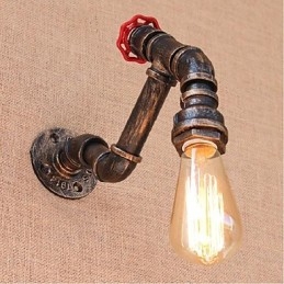 Lámpara de pared pequeña decorativa con pipa de agua sencilla y nostálgica