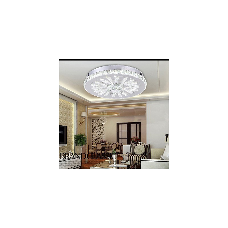 Lámpara de cristal empotrada moderna y contemporánea para sala de estar, cama, comedor, niños, metal