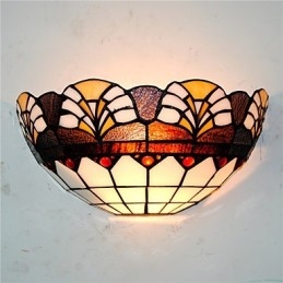 Lámparas de pared estilo retro campestre con pantalla de cristal para sala de estar, dormitorio, restaurante, cafetería, bar, apliques de pared