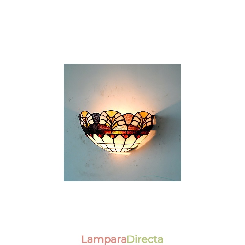 Lámparas de pared estilo retro campestre con pantalla de cristal para sala de estar, dormitorio, restaurante, cafetería, bar, apliques de pared