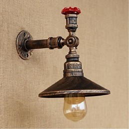 Apliques de pared con luz ambiental con pintura rústica tipo cabaña