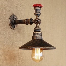 Apliques de pared con luz ambiental con pintura rústica tipo cabaña