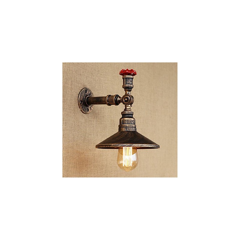 Apliques de pared con luz ambiental con pintura rústica tipo cabaña