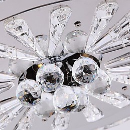 Lámpara de cristal empotrada moderna y contemporánea para sala de estar, cama, comedor, niños, metal