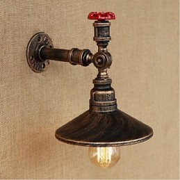 Apliques de pared con luz ambiental con pintura rústica tipo cabaña