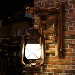 Lámparas de queroseno de iluminación creativa con nostalgia retro china, apliques de pared